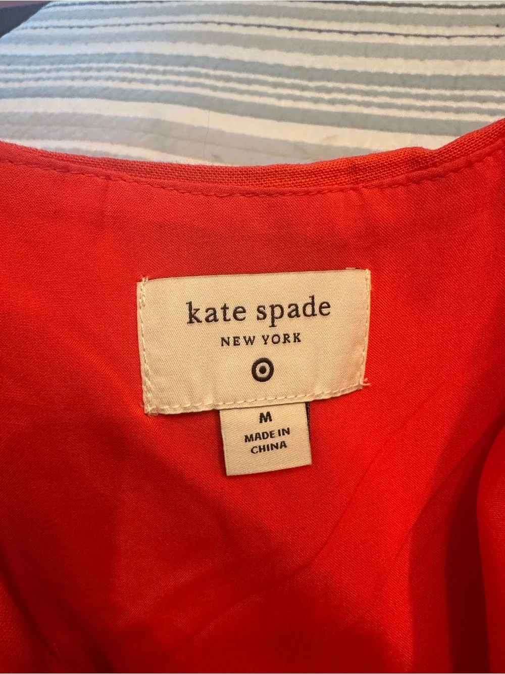 kate spade Sleeveless Scallop-Hem Camisole Dress in Bright Coral
